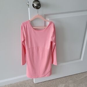 Wander Pink Long Sleeve Casual Girls Dress